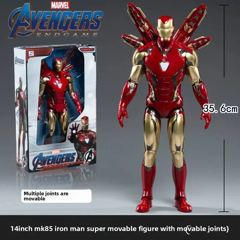Original Multi-character 36cm Captain America Hands-on Toy Marvel's Avengers Spider-Man and Iron Man Exquisite  Figurine Gifts