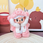 Abubu Doll Clothes Cute Cartoon Jumpsuit for Labubu Idol V1 V2 Dolls Clothing Accessories 15/17cm Plush Doll Universal