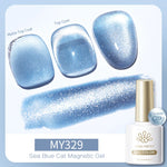 BORN PRETTY 10ml Silver Water Light Cat Magnetic Gel Nail Polish Nail Supplies Vernis Semi Permanent Gel for Fall Winter Nails