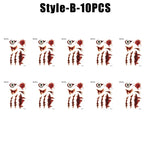 Horror Realistic Fake Bloody Wound Stitch Scar Scab Waterproof Temporary Tattoo Sticker Halloween Masquerade Prank Makeup Props