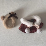 For 15-17cm Labubu doll Clothes Macaron outfit Sitting Party Christmas Checkered Plush Cloak Clothes V2 Christmas costumes