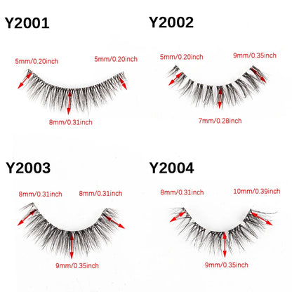 YSDO Half Eyelashes 3/10 pairs Natural Full False Eyelashes 3d Lashes  Cat Eye Fake Eyelashes Extension Faux Cils Makeup Tools