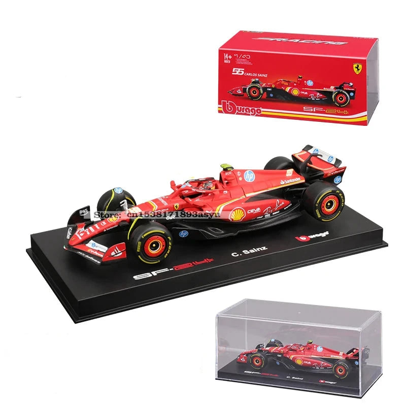 1:43 2023-2024 F1 Scuderia Ferrari SF24 SF23 Diecast-modus