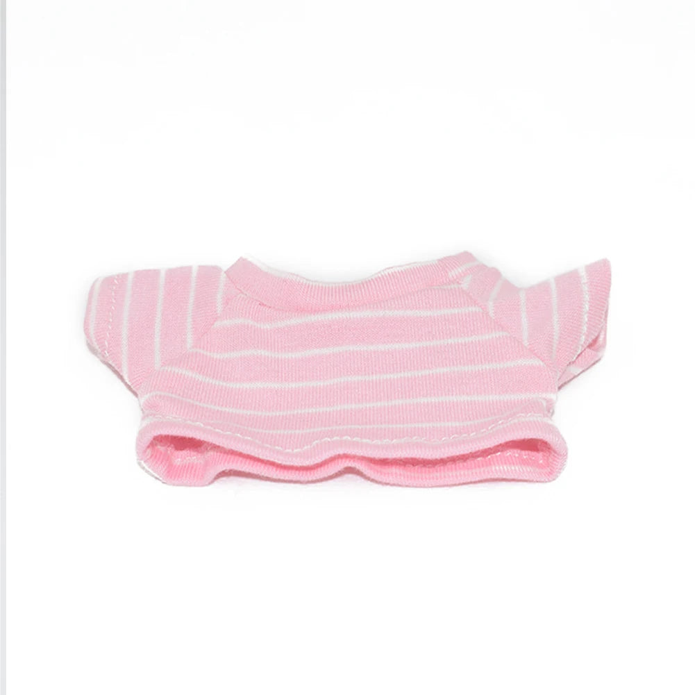Decorative Striped Shirt for 15/17cm Labubu Doll Fashion Outfit Ropa Labubu Accessories