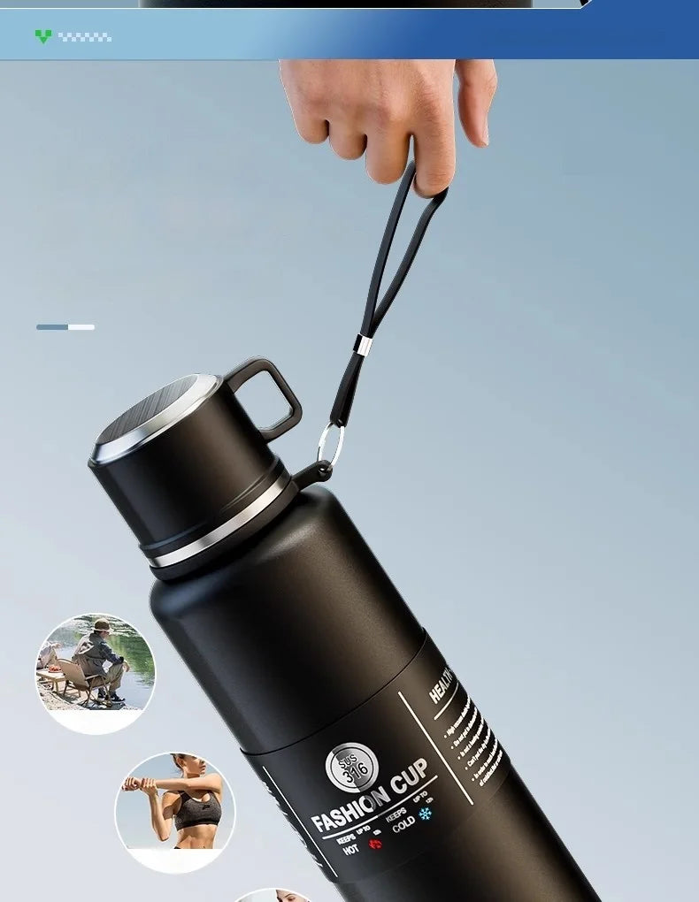 GIANXI Thermos Portable Stainless Steel Thermal Mug Tumbler Vacuum Flasks Cold And Hot And Ice Thermal Water Bottle Car Tea Cup