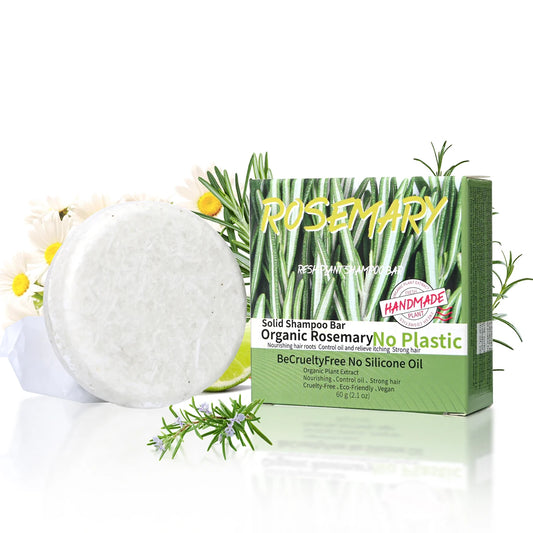 Natural Rosemary Shampoo Soap 60g – Handmade Anti-Dandruff & Oil Control