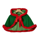 Christmas Women Dress Costume Party Cosplay Outfit Festive Cloak with Attached Hat Holiday Role Play Uniform for  Hooded Cape
