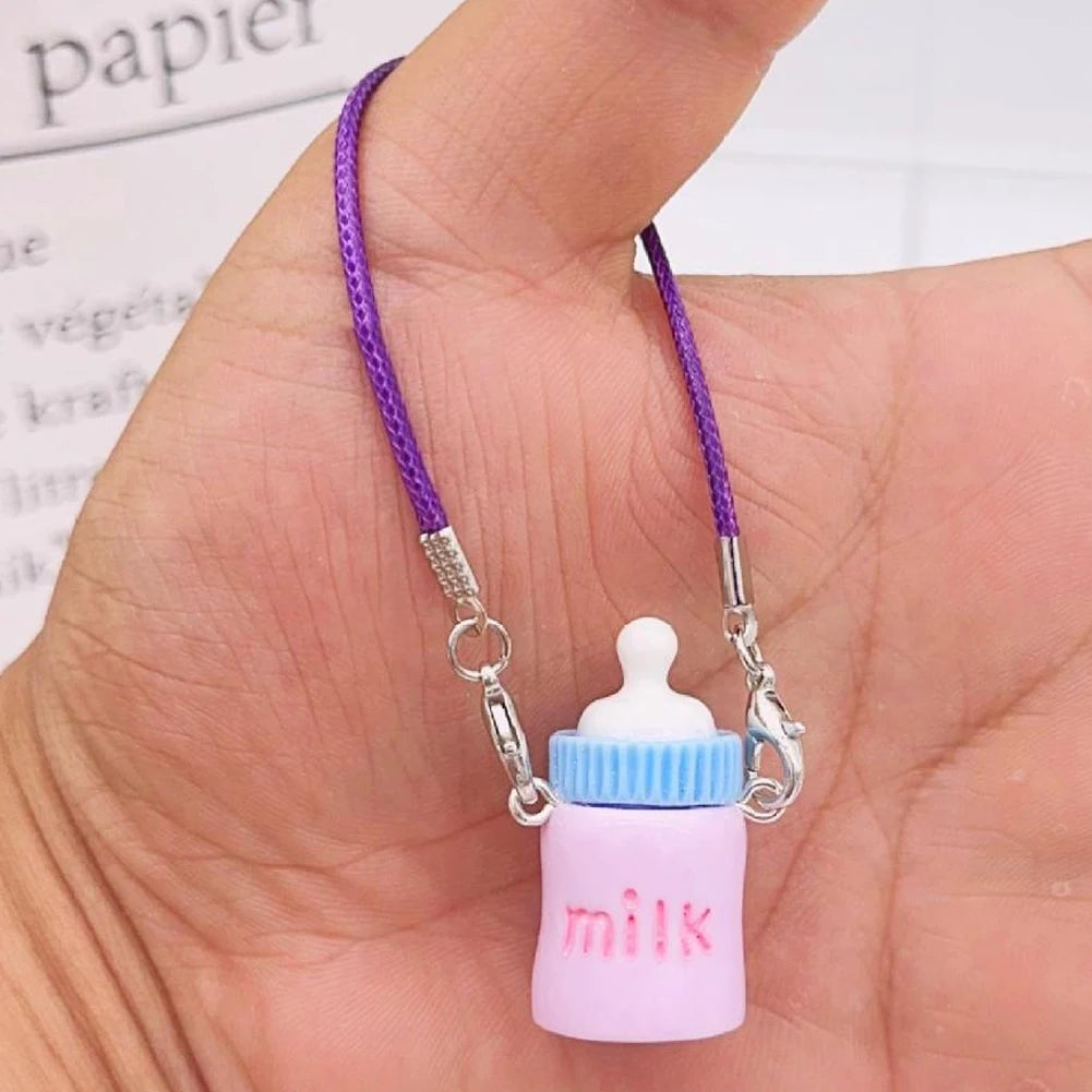 Dollhouse Mini Pendant Model Cartoon Cute Little Mini Mobile Phone Ornament for 15-17cm labubu Cartoon Pendant Sweet Couple Gift