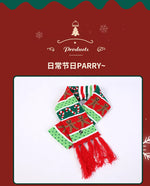 Christmas LED Scarf - Knitted Multicolor Light-Up Scarf for Kids and Adults