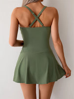 Solid Two Pieces Swimsuit 2025 Women Ruched Tankini