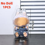 Transparent Cover For LABUBU Clear Macaron Protector Case Dust Sitting Case Popmart Bubble Mart Doll Accessories