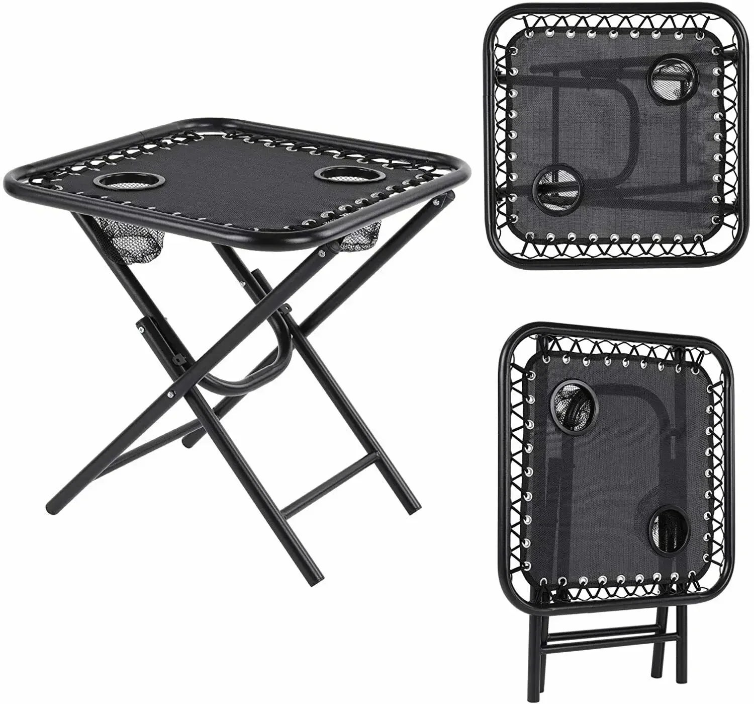 Homfa Folding Sun Lounger Set with Table