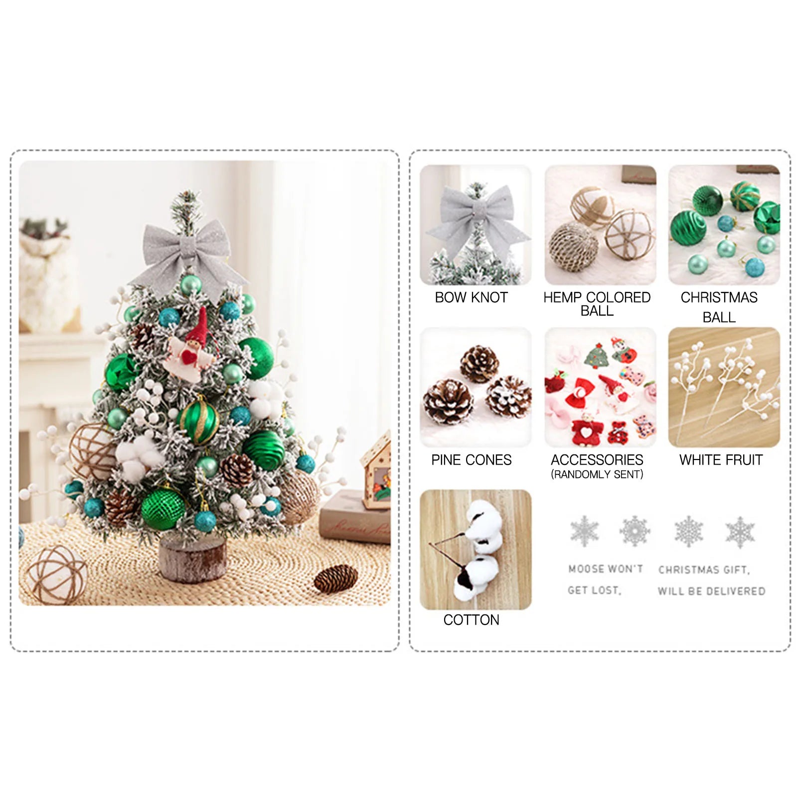 45cm Glitter Tabletop Mini Christmas Tree Add Atmospheres Xmas Tree Decor For Bedroom Home Party Office Home Desktop Ornaments