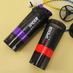 Creative Sports Shaker Cup Fitness Mixing Cup Fashion Trend Large Capacity Water Cup with Mixing Ball Convenient and Practical