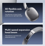 Original Lenovo TH60 Wireless Bluetooth 5.4 Headsets Over-Ear HD Call HIFI Surround Sound Headphones Low Game Latency Earphones