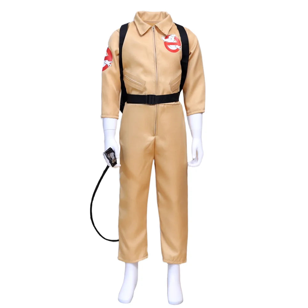 Kids Adults Cosplay Costume with Proton Pack Halloween Christmas Carnival Theme Party Clothes Fans Collection ﻿