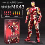 Hot Mk47 Mk41 Mk16 Iron Man Collectible Action Figure Toy Model For Boys Birthday Gift Movable Parts Robot Figurine Plaything