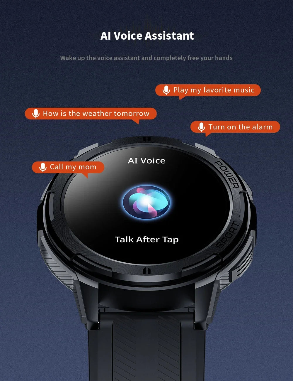 OUKITEL Smart Watch BT10 Sport SmartWatch BT5.2 410mAh 1.43