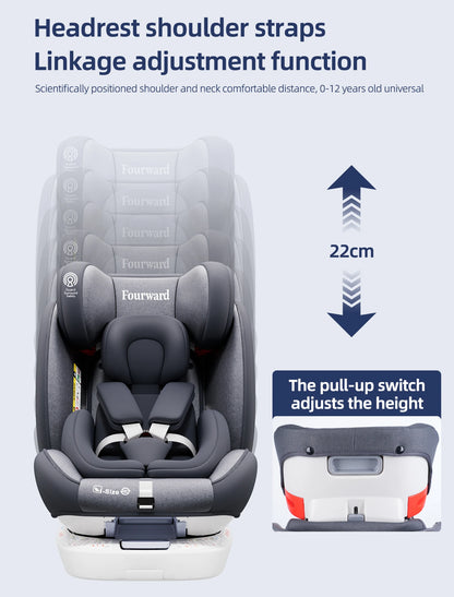 AP01 KL001B Child Car Seat 360° Rotating 5-Point Belt 9-36kg 0 -12 years ECE ISOFIX Child Safety Seat