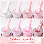 BORN PRETTY Milky Pink Rubber Base Gel Nail Polish Glitter 15ml Semi-Permanent Varnish Soak Off Self Leveling UV LED Gel