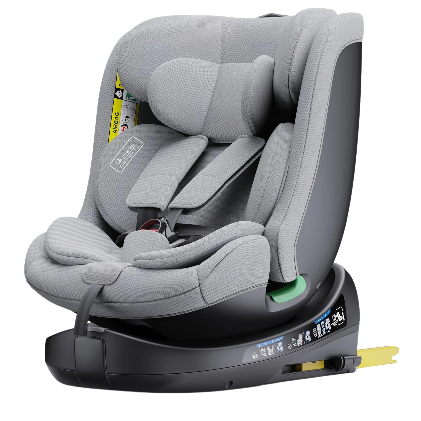 Child seat 360° ISOFIX rotating baby car seat, ECE R129/0-36 kg/0-12 years, 5-point seat belt