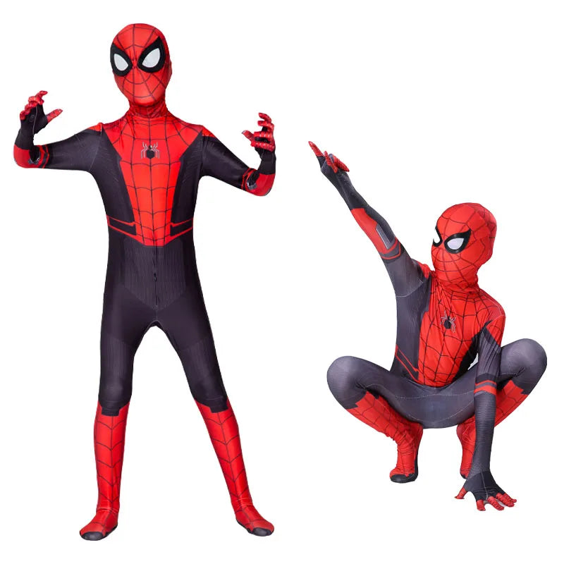 Spiderman Cosplay Fantasy Costumes Jumpsuit for Boys Girls Miles Morales Superhero Halloween Carnival Zentai Bodysuit
