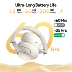 QCY H3 ANC Wireless Headphones Bluetooth 5.4 Hi-Res Audio Over Ear Headset 43dB Hybrid Active Noise Cancellation Earphones 60H