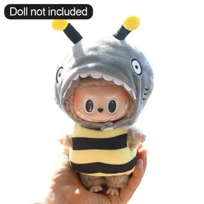 Ropa Labubu Cute Monkey Adventure Clothes Bear Rabbit Bib Pants Overalls Animal-themed Pendant Labubu Outfit Macaron Costume