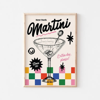 Vintage Cocktail Mojito Wine Club Bar Drinks Wall Art Canvas Painting Nordic Posters And Prints Wall Pictures For Living Room