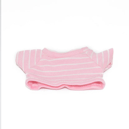 17cm Mini Doll'S Clothes Outfit Accessories For Labubu V1 V2 V3 Striped overalls hats glasses shoes Cool handsome Clothing Gift