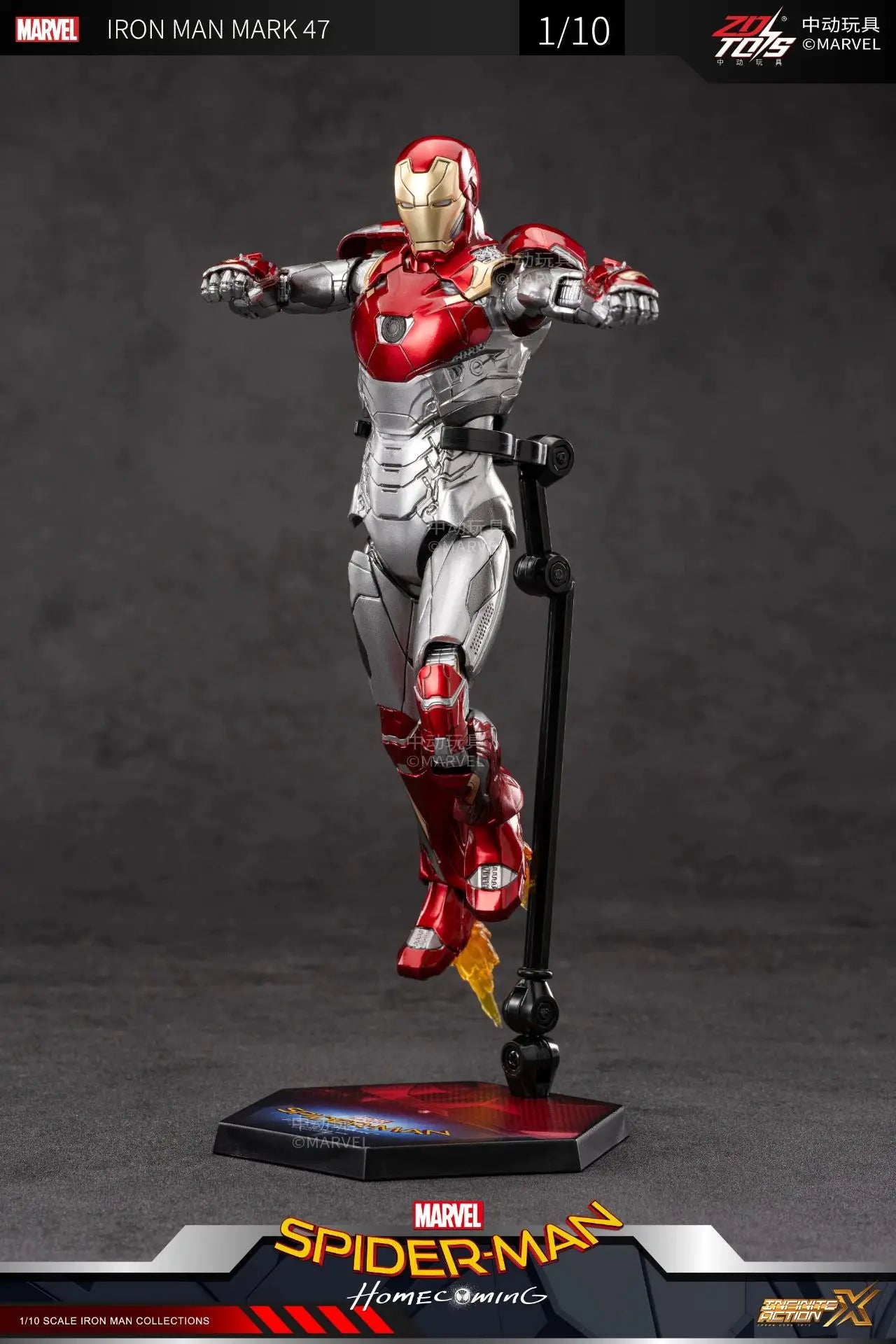ZD Toys Iron Man MK15 MK16 War Machine MK2 Action Figure Iron Man Mk47 MK35 Red Snapper 1/10 Scale Iron Man Collections Gift
