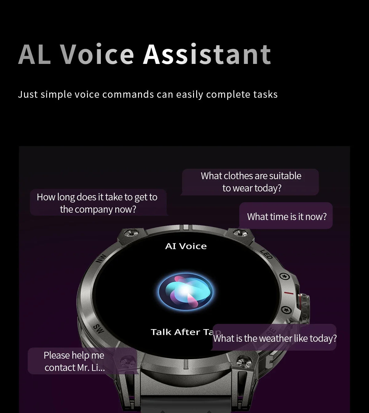 Xiaomi 760mAh Large Battery Outdoor Smart Watch Men 1.85 inch HD Screen GPS Compass Bluetooth Call IP68 Waterproof Smartwatch