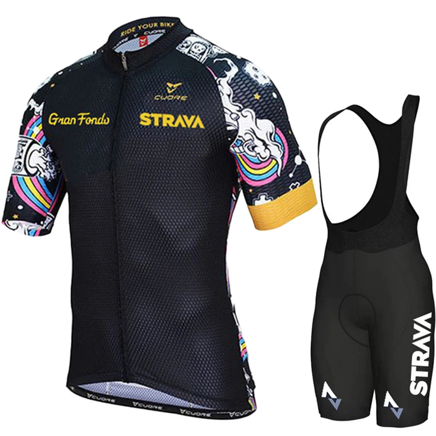 Ensemble de cyclisme d'été pour homme STRAVA Style