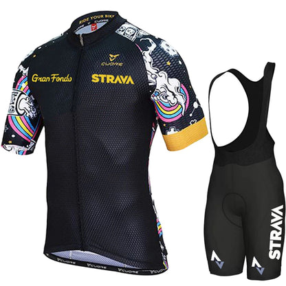 Ensemble de cyclisme d'été pour homme STRAVA Style