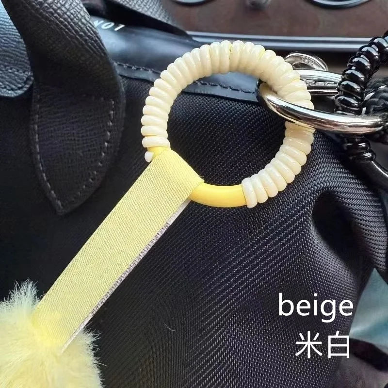 Labubu Anti Drop Buckle Silicone Rope Keychain Protection Ring Colorful Winding Fixed Anti Drop Labubu Accessories