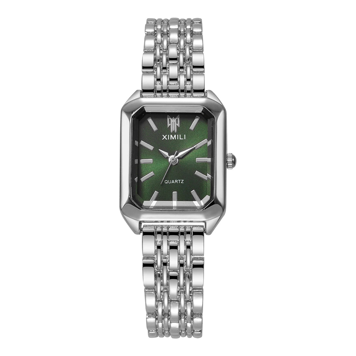 1/2/4PCS Luxury Women Watches Fashion Rectangle Woman Quartz Watch Stainless Steel Band Wristwatches Reloj Mujer（Without Box）