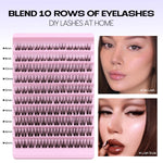 DIY Lash Extension Kit Individual Eyelash Extension Kit Cluster Lashes Kit Lash Glue Remover for Eyelash Extensions Makeup