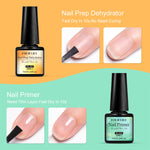 7ml Nail-Primer & Prep Dehydrator Gel Nail Polish 28 Days+ Long-Lasting No Need UV LED Lamp Nail Gel Base Top Coat Varnishes