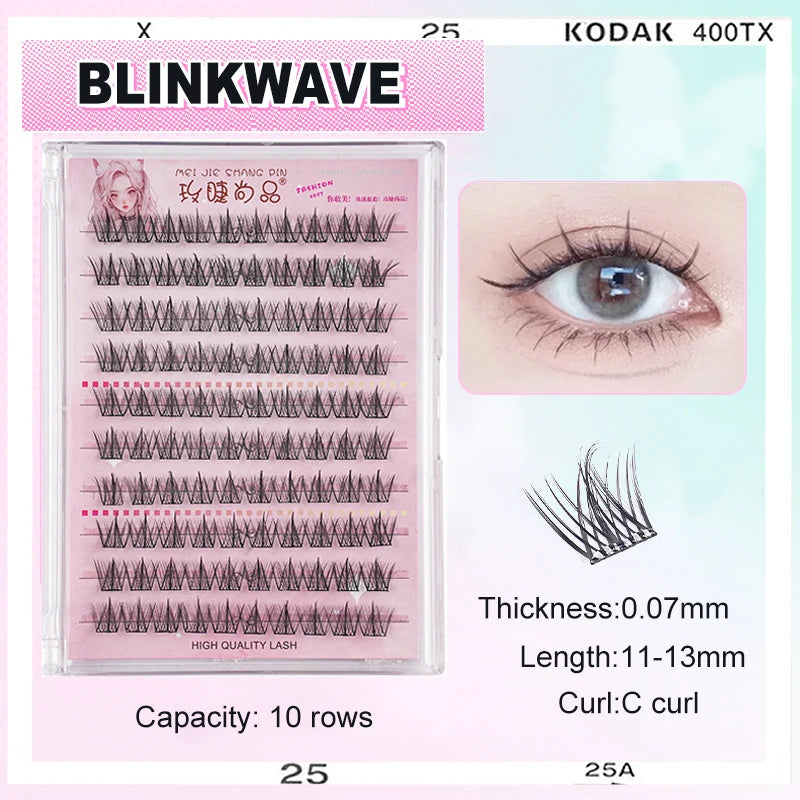 Upgraded Sunflower False Eyelashes No Glue Fake Lashes  Natural Reusable Band-Free Lashes Manga Lash Makeup Korean