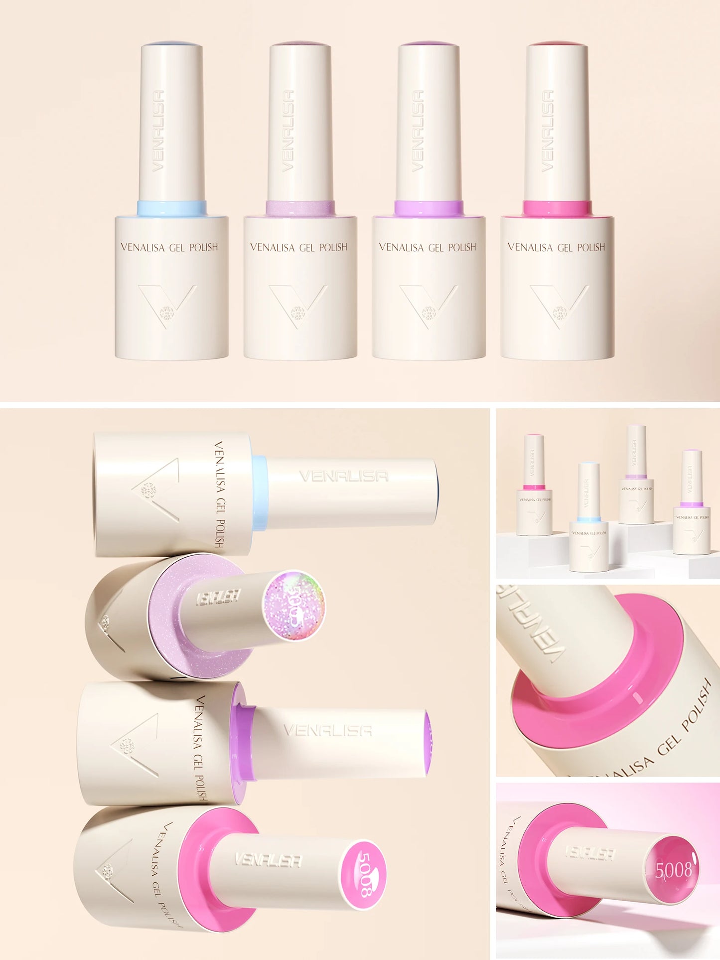 VENALISA New Formula Nail Gel Polish Hema TPO Free Gel Varnish Summer Nails Gorgeous Color Collection Semi Permanent 10ml Vegan