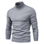 New Quality Winter Mens Sweaters Casual Turtleneck Thick Pullovers Solid Color Warm Slim Fit Turtleneck Sweaters Pullover Men