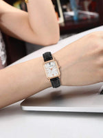 LUCKY FOX Women Watches Fashion Green Square Leather Quartz Watch Luxury Ladies Wristwatch Girlfriend Gift