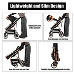 Baby Carriage Light Stroller Baby Stroller 3 in1 Foldable pushchair high quality prams Lie Flat Baby Stroller adjustable seat