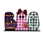 Halloween Spoky Letter Wooden Decor Festival Atmosphere Layout Tabletop Halloween Cartoon Decor Party Supplies Ornaments
