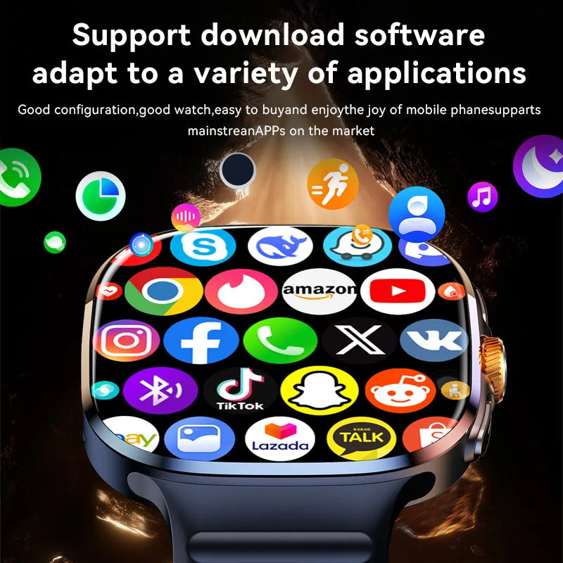 New M99 smartwatch Android - Bluetooth dual system 4G SIM 2.4'' 720*720 HD AMOLED Screen 190° Camera GPS WIFI NFC samrt watch