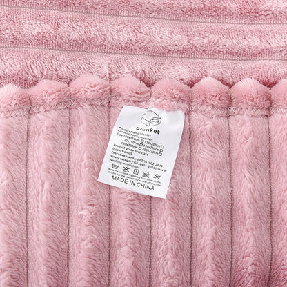 1pc Solid Color Flannel Blanket Soft Warm Throw Blankets for Couch Sofa Office Bed Camping Travel Multi-purpose Gift Blanket