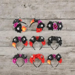 1/3PCs Halloween Headband Skull Flower Decoration Headwear Party Favors Supplies Photo Booth Props for Women Cosplay Costume