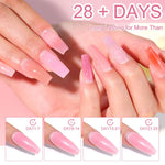 LIMEGIRL 30ml Nail Extension Gel Glitter Soak Off Nail Acrylic Crystal Build Poly UV Gel for Nails Quick Extension Manicure Glue