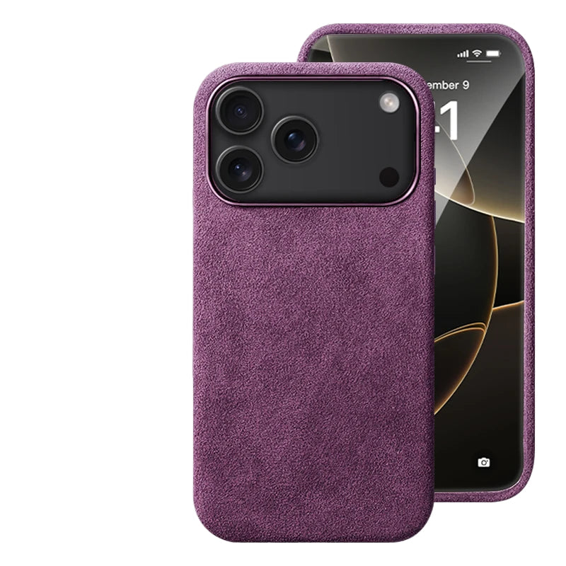 Premium Genuine Italy Imported Alcantara Magnetic Case for iPhone 17Pro 17Air 17 Pro Max with MagSafe Business Soft Touch Cover