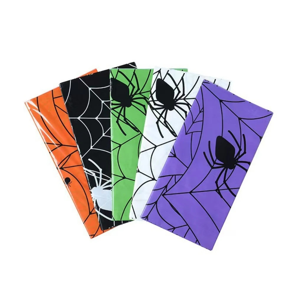 1Pcs Halloween Skeleton Pumpkin Spider Tablecloth Halloween Ghost Festival Day of The Dead Prank Party Carnival Party Decoration